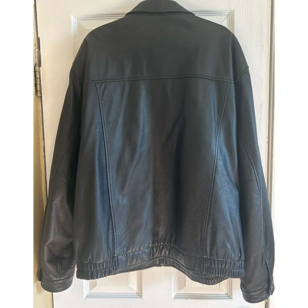 Croft & Barrow Men’s Leather Bomber Jacket Size XLT